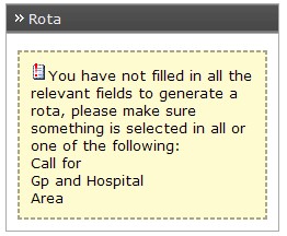 Rota Instructions Field Empty